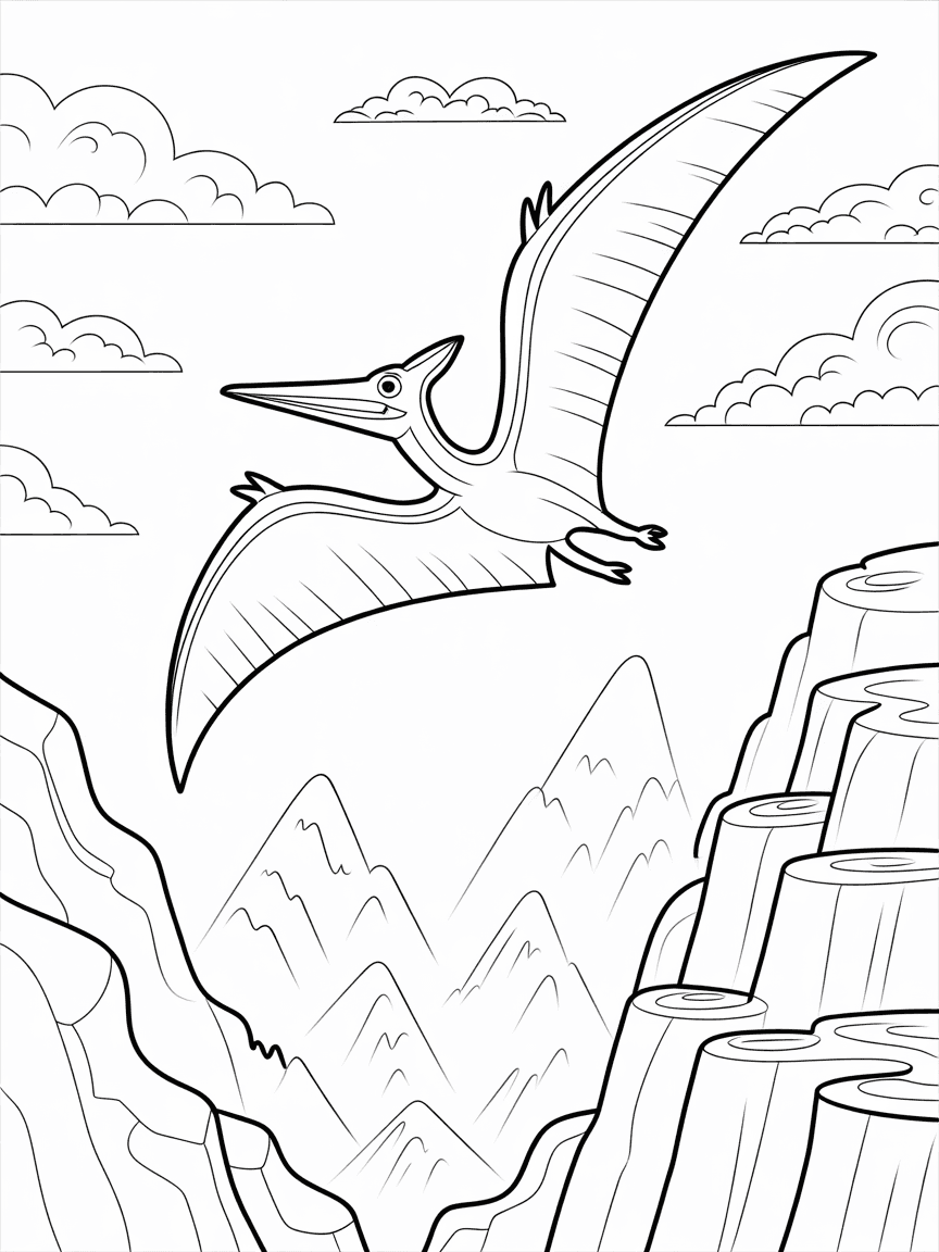 majestic Pteranodon with wide wingspan