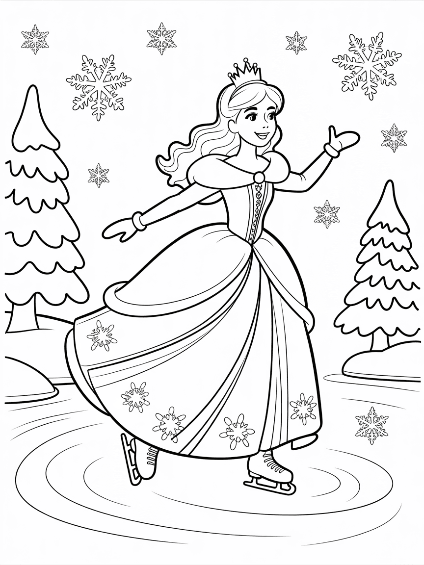 princess in a beautiful winter